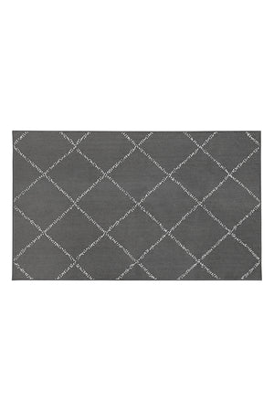 Medina Moroccan Diamond Grey Washable Rug