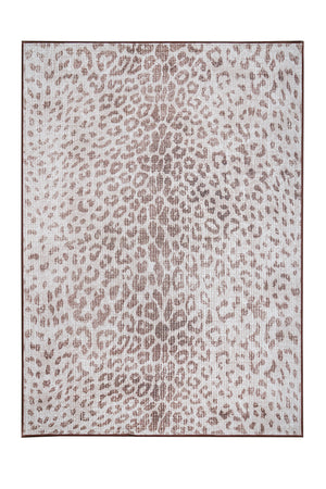 Miya Leopard Brown Washable Rug