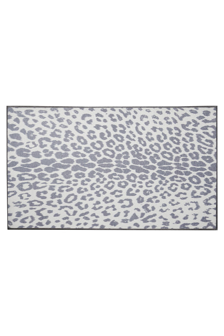 Miya Leopard Grey Washable Rug