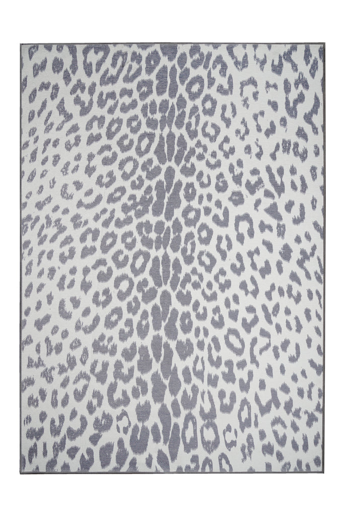 My Magic Carpet Miya Leopard Grey Machine Washable Rug 3' x 5