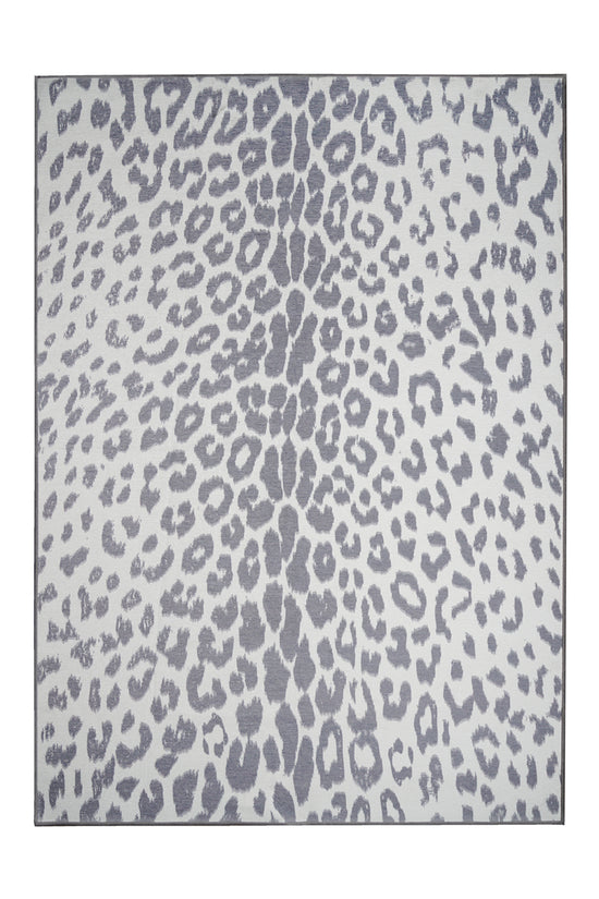 Miya Leopard Grey Washable Rug