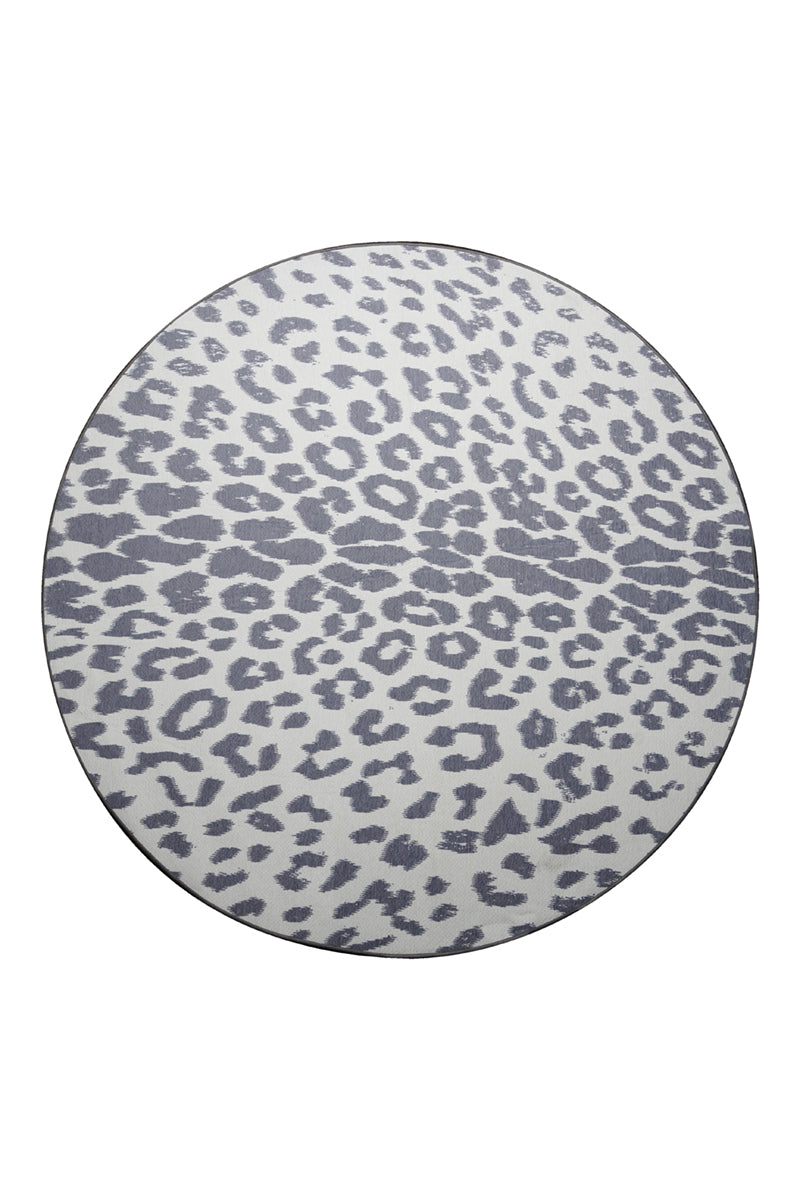 Miya Leopard Grey Washable Rug