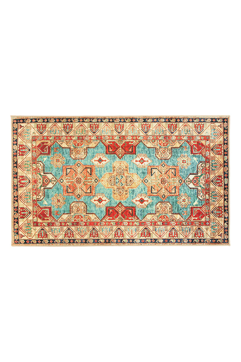 Ottoman Turquoise Washable Rug My Magic Carpet Washable Rugs