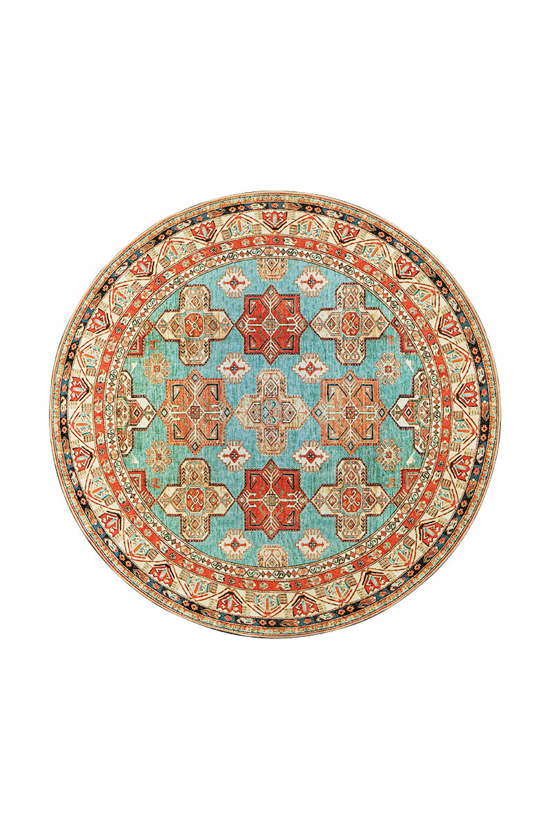 Ottoman Turquoise Washable Rug