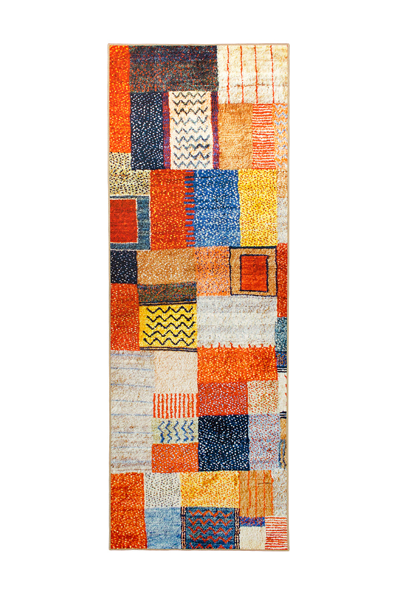 Patchwork Multicolor Washable Rug