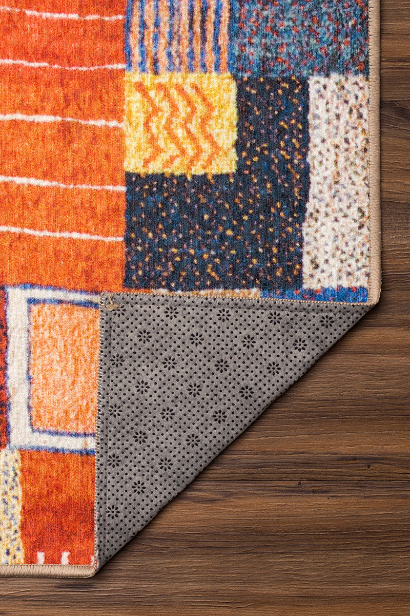 Patchwork Multicolor Washable Rug