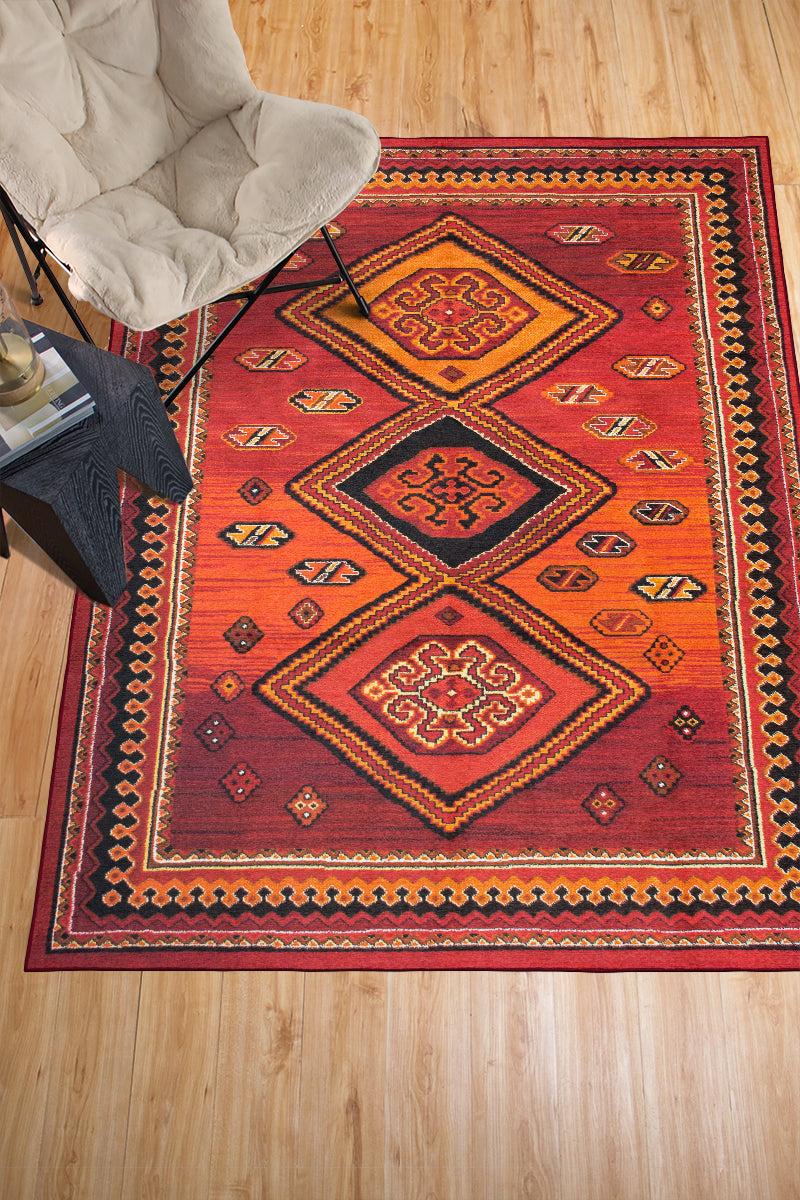 Phoenix Kilim Garnet Washable Rug