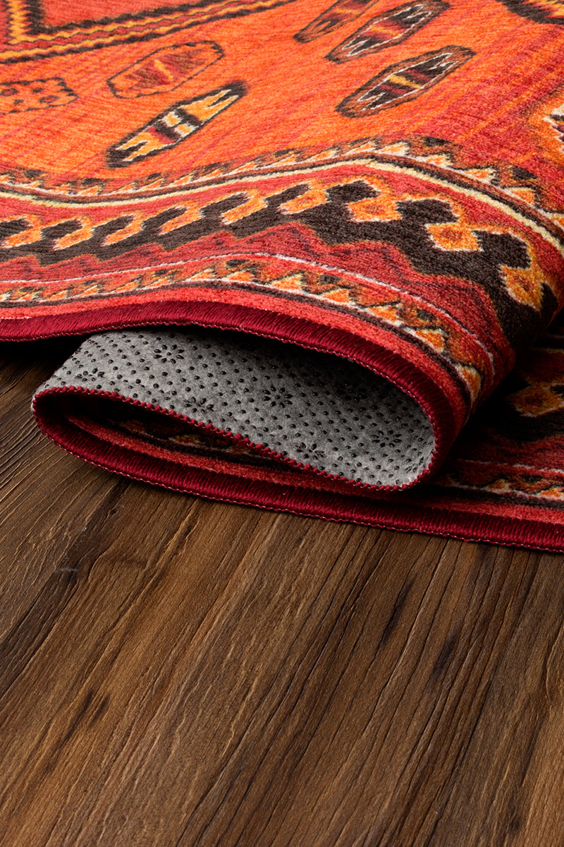 Phoenix Kilim Garnet Washable Rug