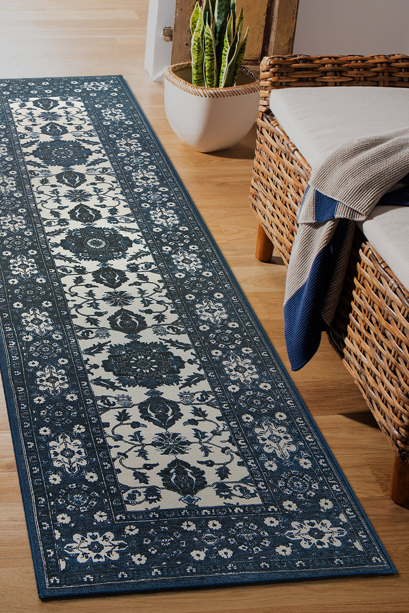 Ramage Blue Washable Rug