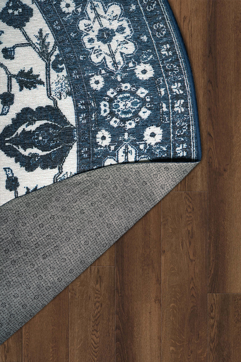 Ramage Blue Washable Rug