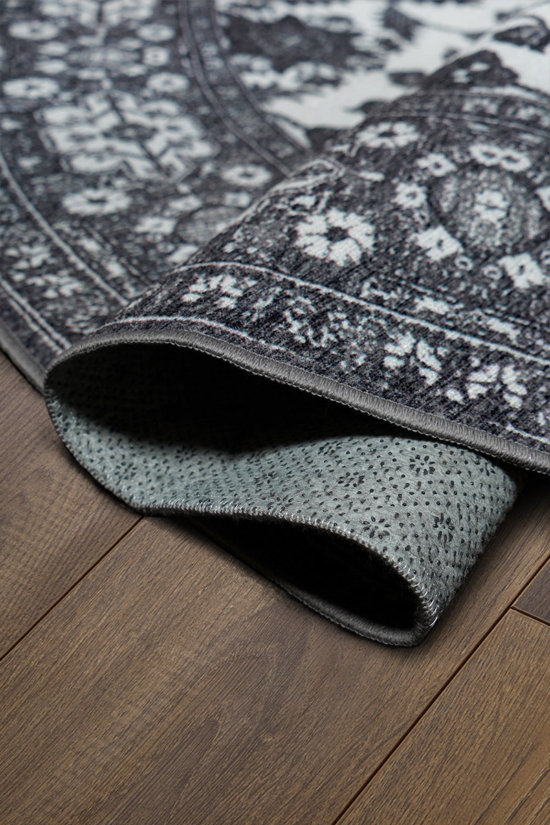 My Magic Carpet Ramage Grey Washable Rug 2.5'x10