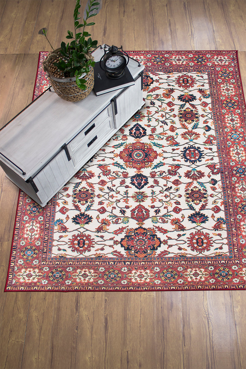 Ramage Maroon Washable Rug – My Magic Carpet | Washable Rugs