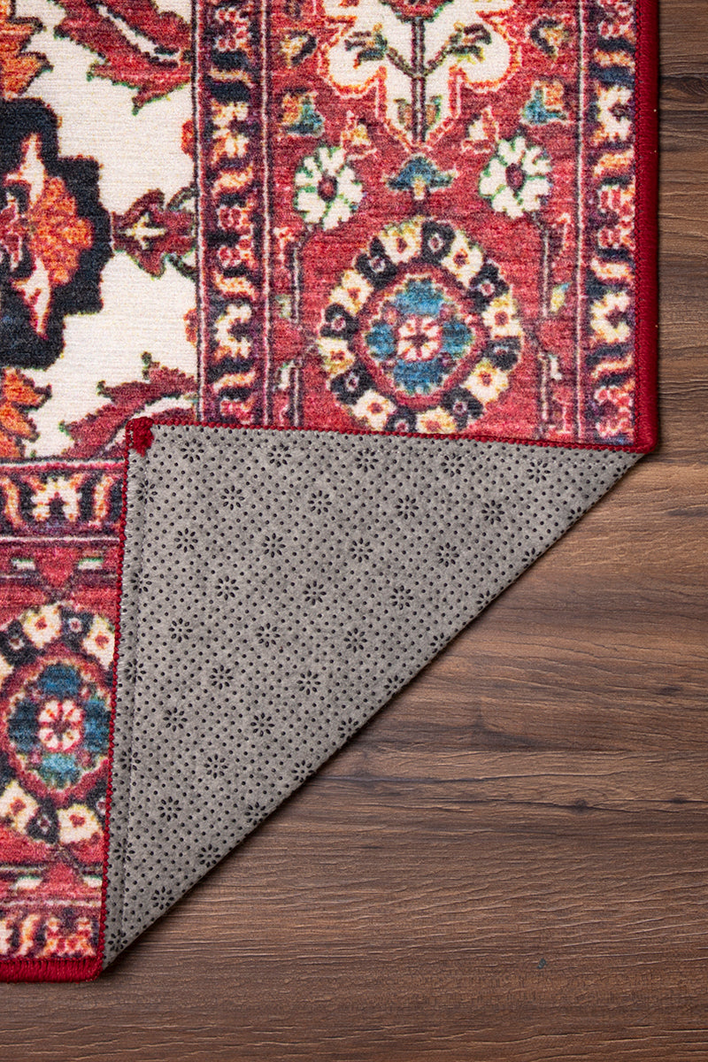 Ramage Maroon Washable Rug