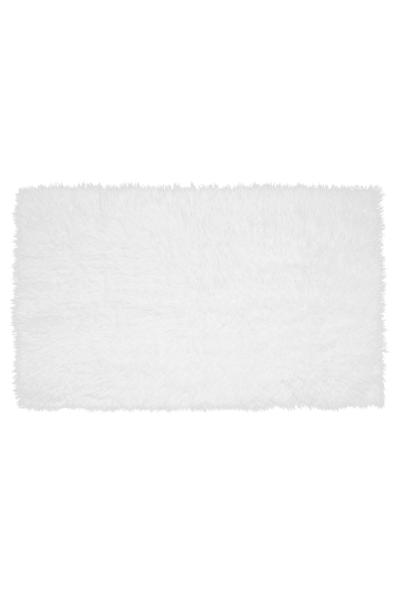 White Washable Shag Rug