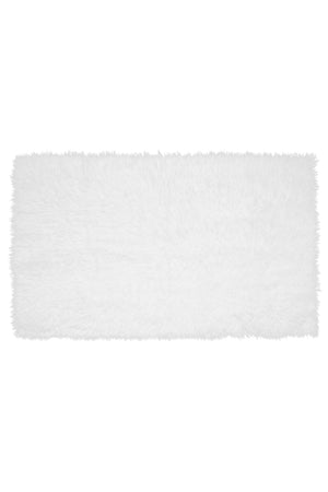 White Washable Shag Rug