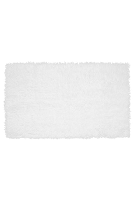 White Washable Shag Rug