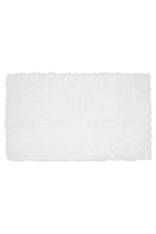 White Washable Shag Rug