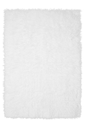 White Washable Shag Rug