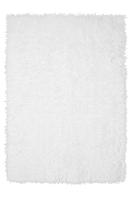 White Washable Shag Rug