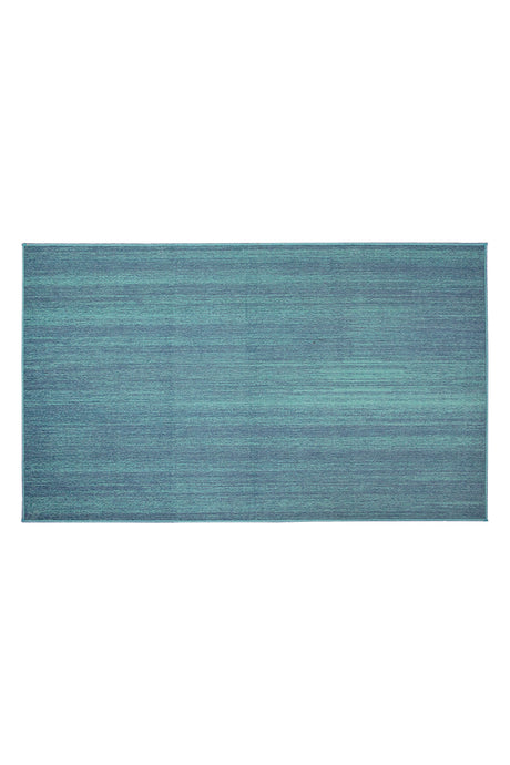 Solid Blue Washable Rug