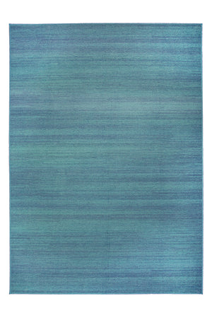 Solid Blue Washable Rug