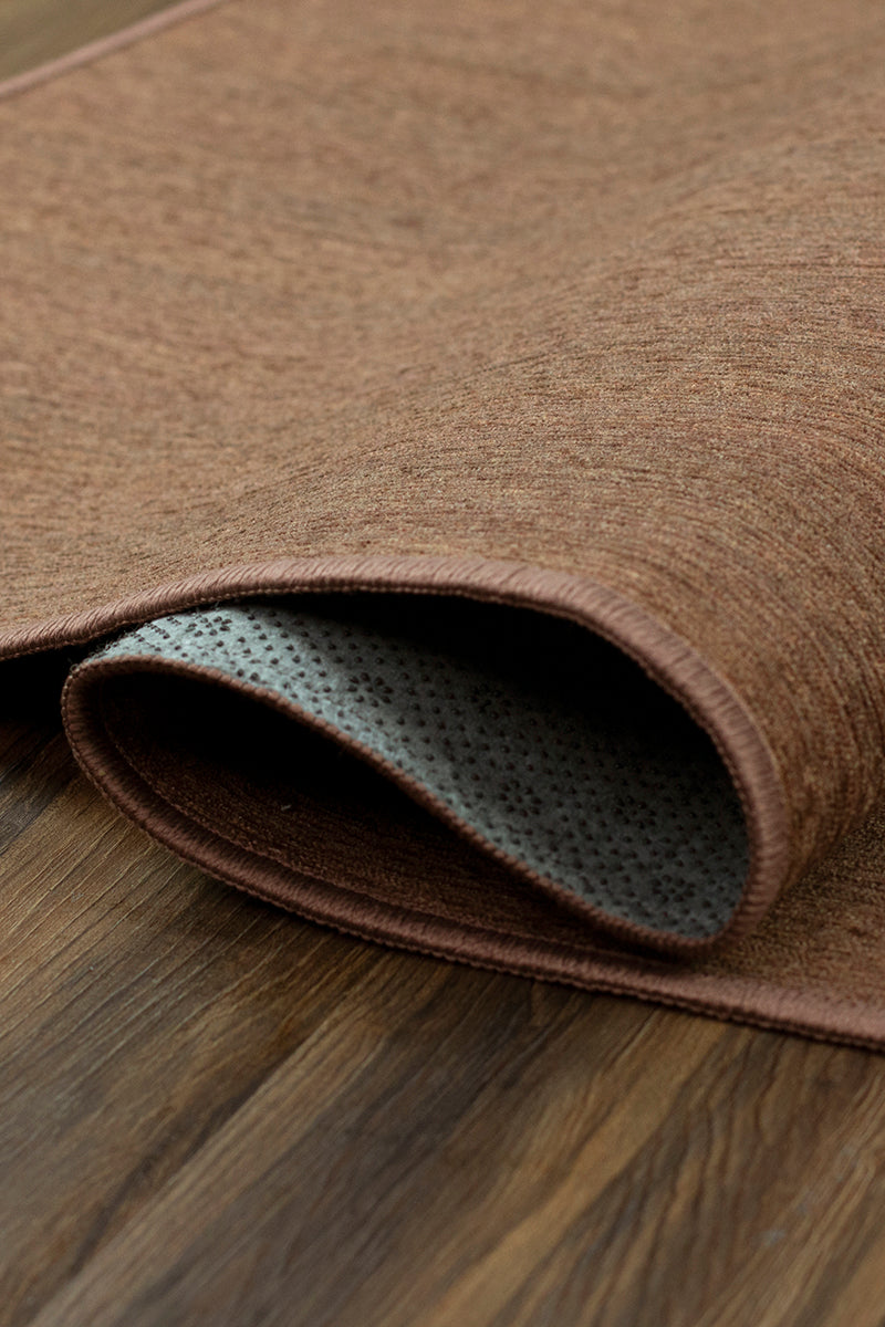 Solid Espresso Washable Rug