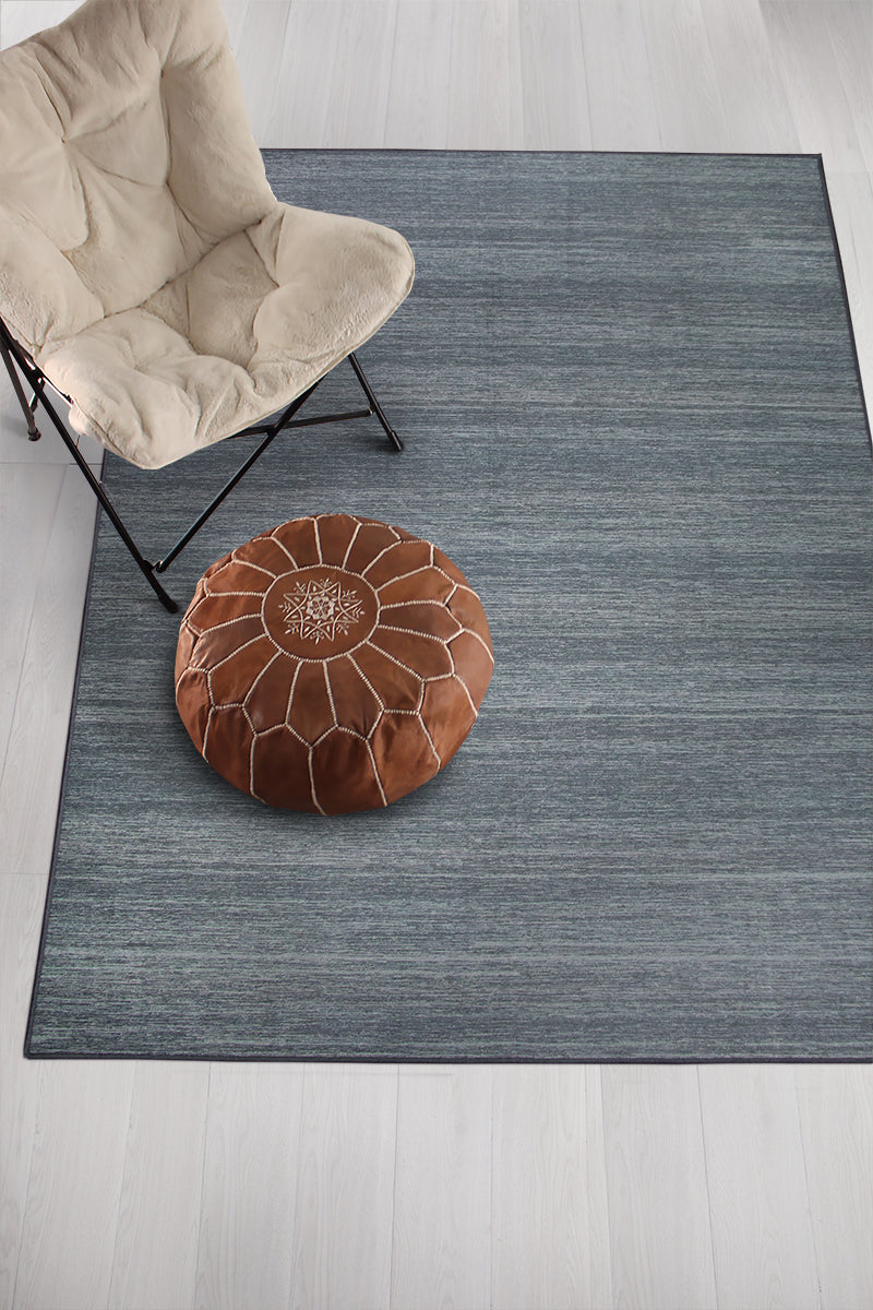 Solid Grey Washable Rug