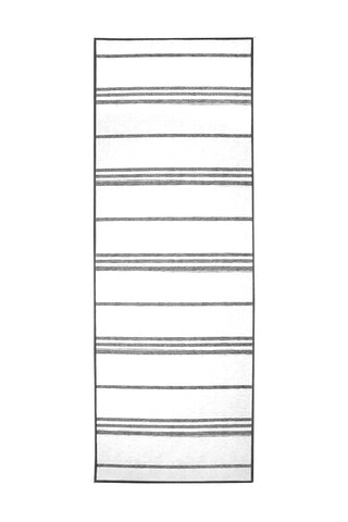 Stripe Grey Washable Rug