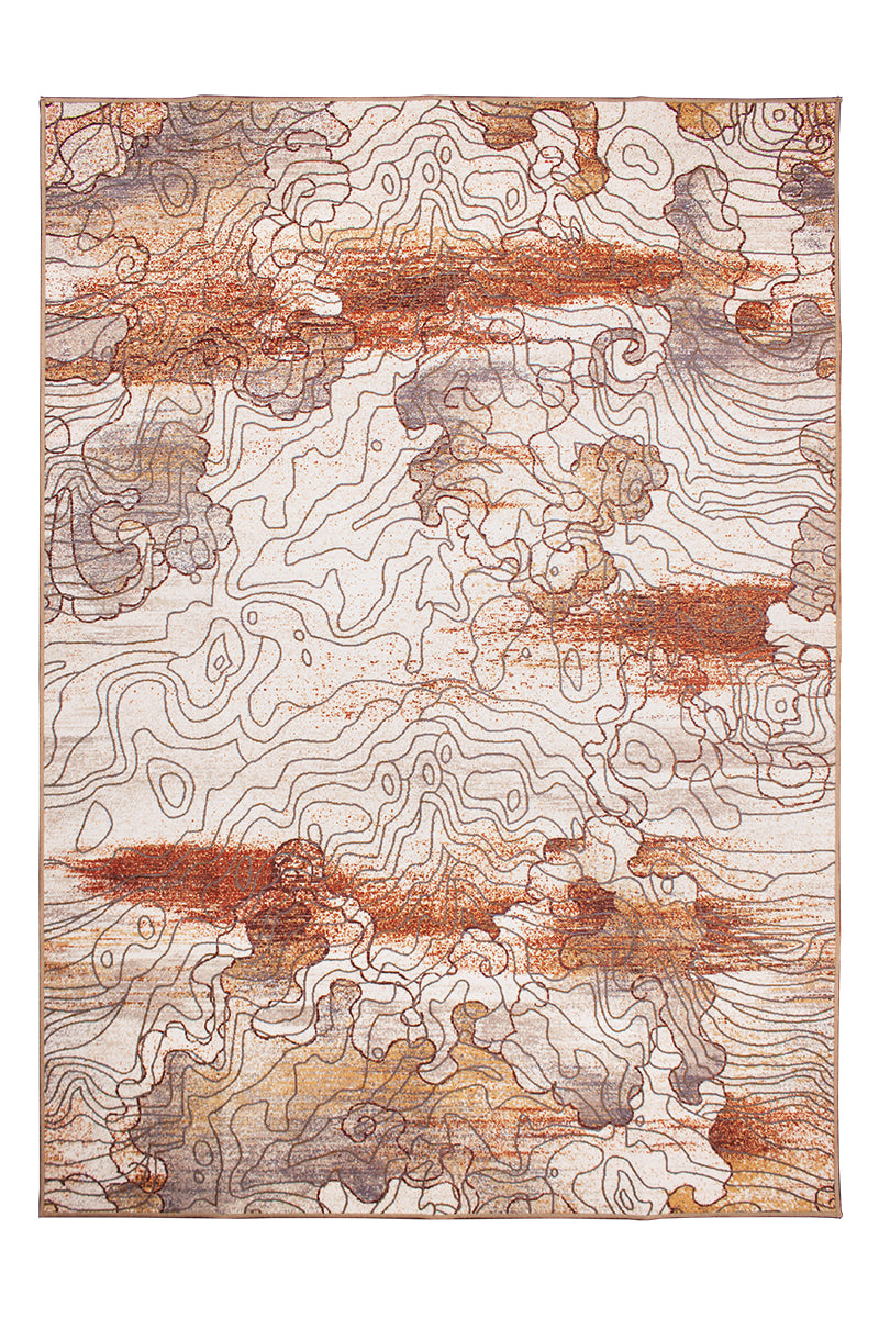 Vienna Abstract Natural Washable Rug