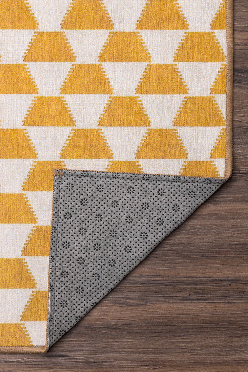 Yanis Yellow Gold Washable Rug