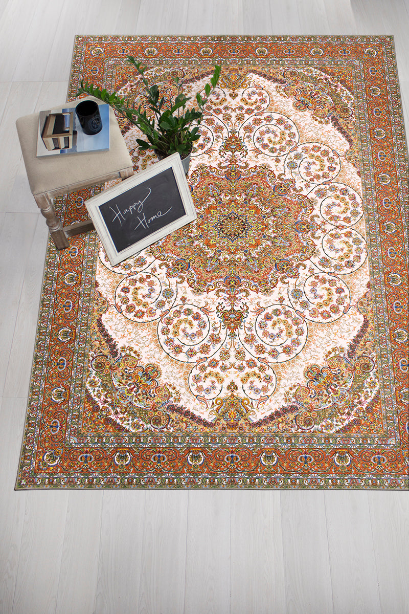 Zahara Amber Washable Rug